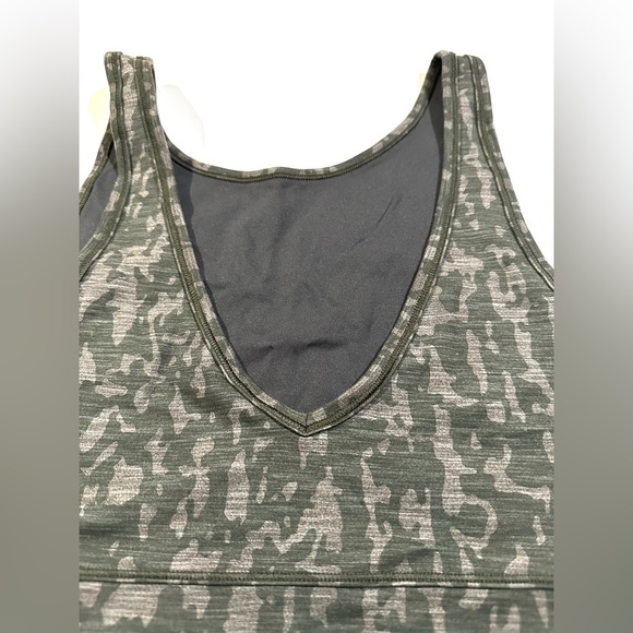 Lululemon Power Pivot Tank Crop Tough Heathered Black Asphalt Grey Size 8 - Picture 8 of 16